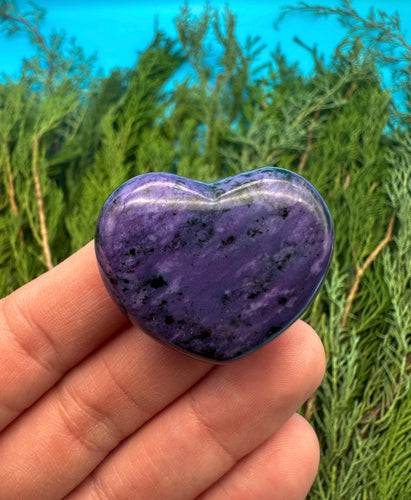 1.25” Charoite Heart Carving