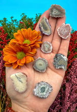 Load image into Gallery viewer, 1” Rainbow Druzy Amethyst Stalactite Tip/Rose Crystal