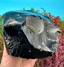Load image into Gallery viewer, 5” Black Obsidian Candle Holder