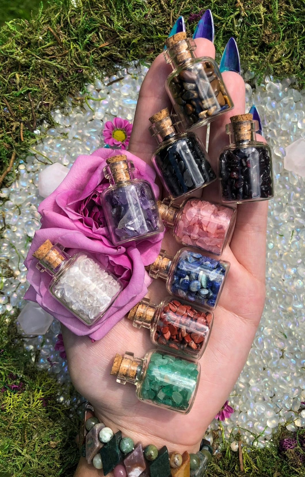 1.25” Mixed Crystal Chip Bottle (9pc) Set