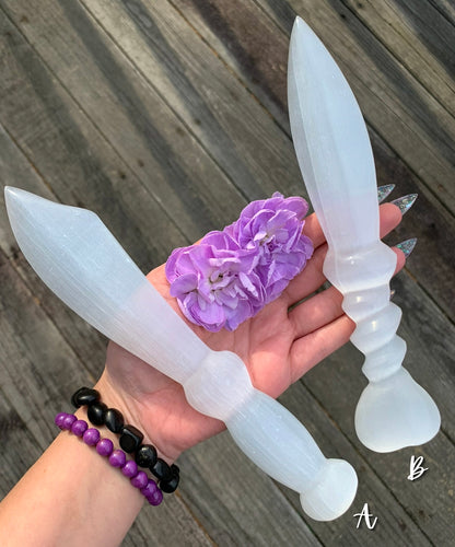 8.5” Satin Spar Selenite Dagger
