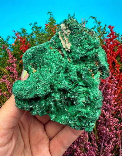 3” Fibrous Malachite