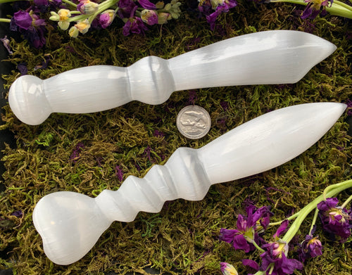 8.5” Satin Spar Dagger Carving