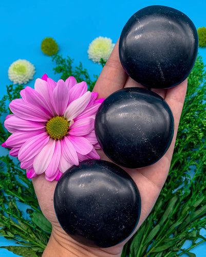 Black Onyx Palm Stone