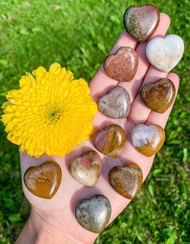 1” Ocean Jasper Mini Hearts