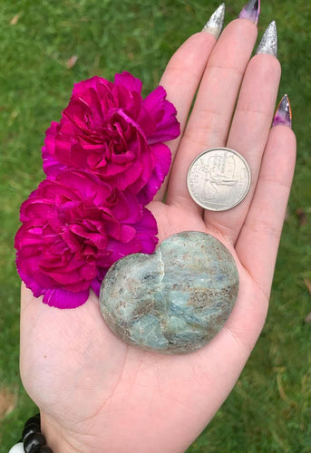 Mermaid (blue/green) Kyanite Heart