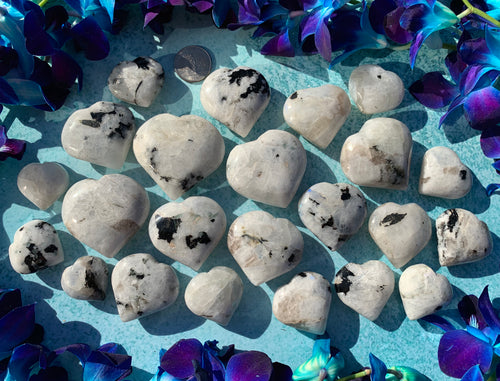 Rainbow Moonstone Heart