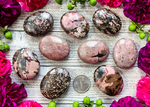 Rhodonite Pillow Palm Stone