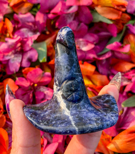 2.5” Sodalite Witch Hat Carving