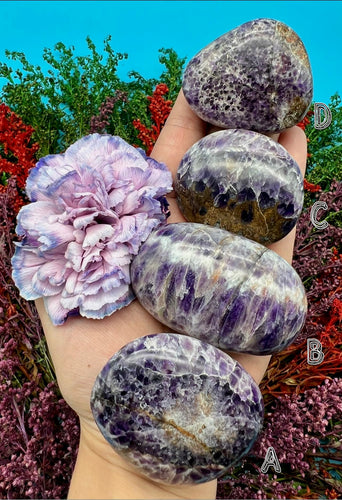 Chevron Amethyst Palm Stone
