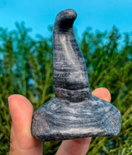 Load image into Gallery viewer, 2.5” Picasso Jasper Witch Hat Carving