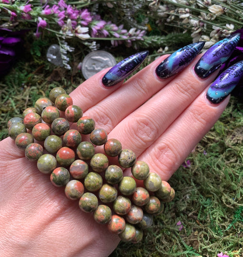 8mm Unakite Bracelet