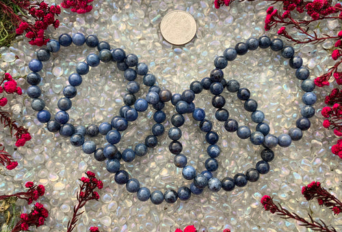 8mm Blue Dumortierite Quartz Bracelet