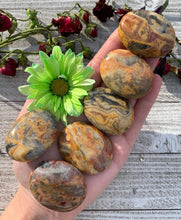 Load image into Gallery viewer, Crazy Lace Agate Pillow Palm Stone