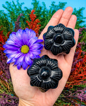 Load image into Gallery viewer, 2” Black Obsidian Obsidian Pumpkin Carving