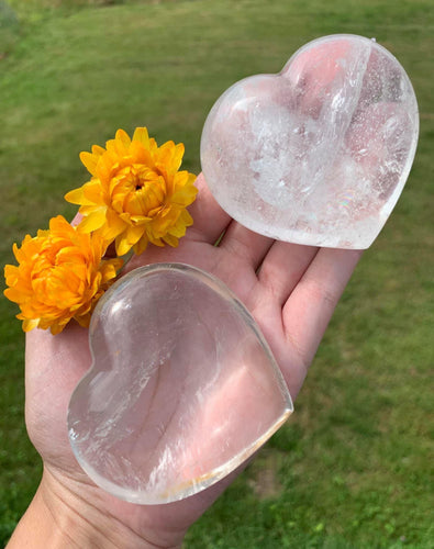 3” Clear Quartz Heart