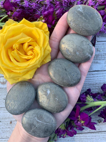 Pyrite Pillow Palm Stone