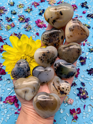 Dendritic Agate Mini Heart