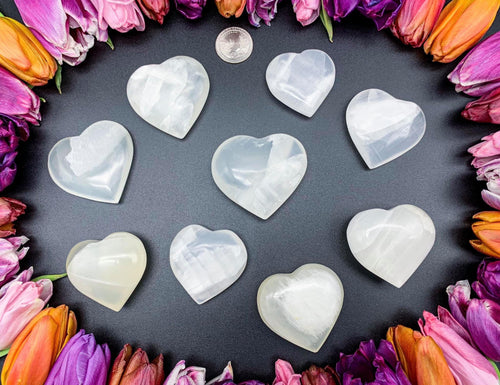 2” Lemon Calcite Heart