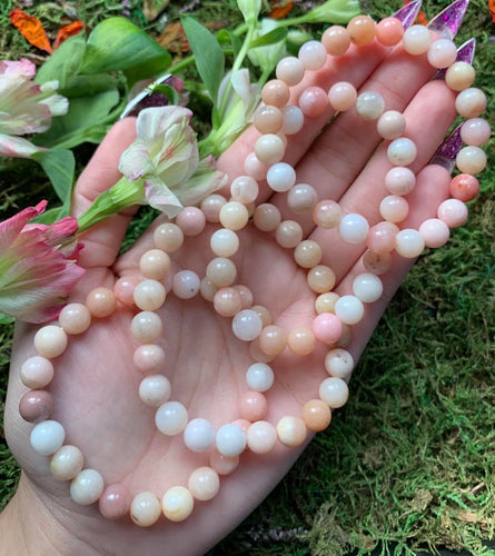 8mm Pink Opal Bracelet