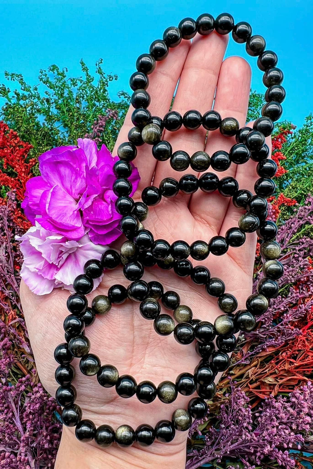 8mm Golden Sheen Obsidian